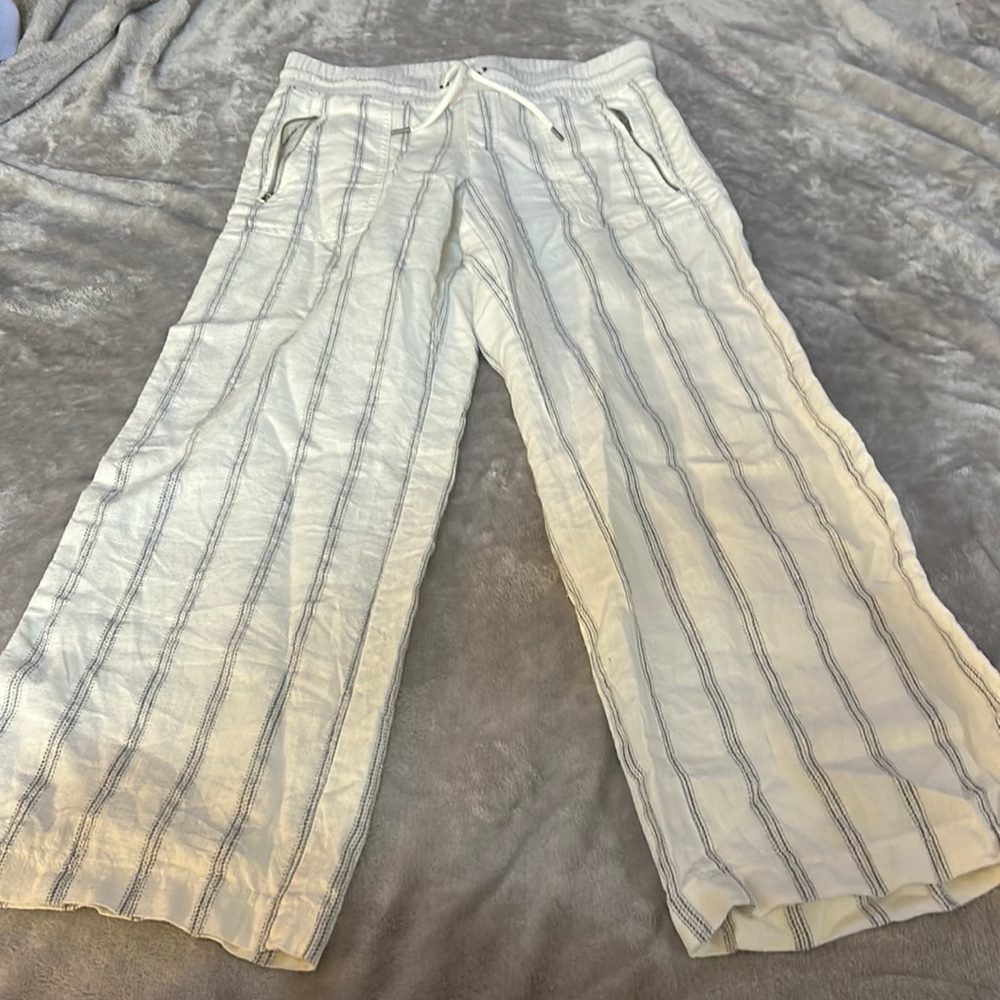Athleta Cabo linen wide leg pant